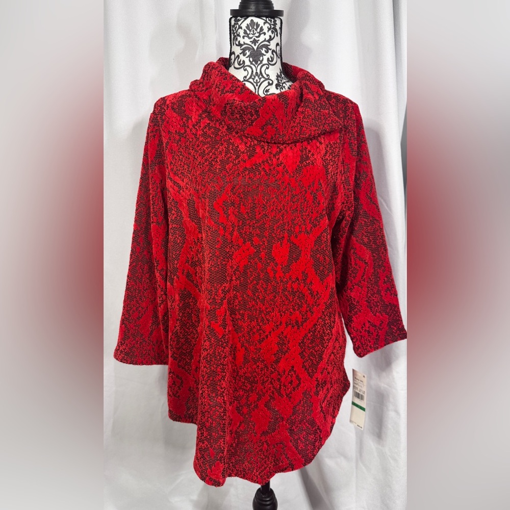 Ruby Rd. Red and Black Women's Sweater